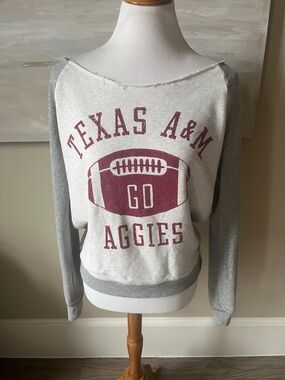 Texas A &M off the shoulder sweatshirt by Pink with 5th & Ocean